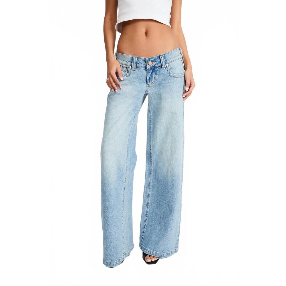NEW ABRAND JEANS 00 super low and wide jeans in jody